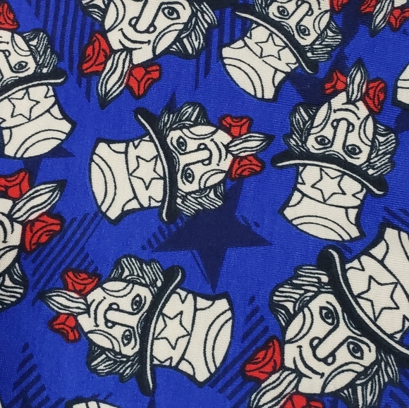 LuLaRoe Uncle Sam Print Raglan Shirt Size Small Long Sleeved July 4 Patriotic - Picture 8 of 12